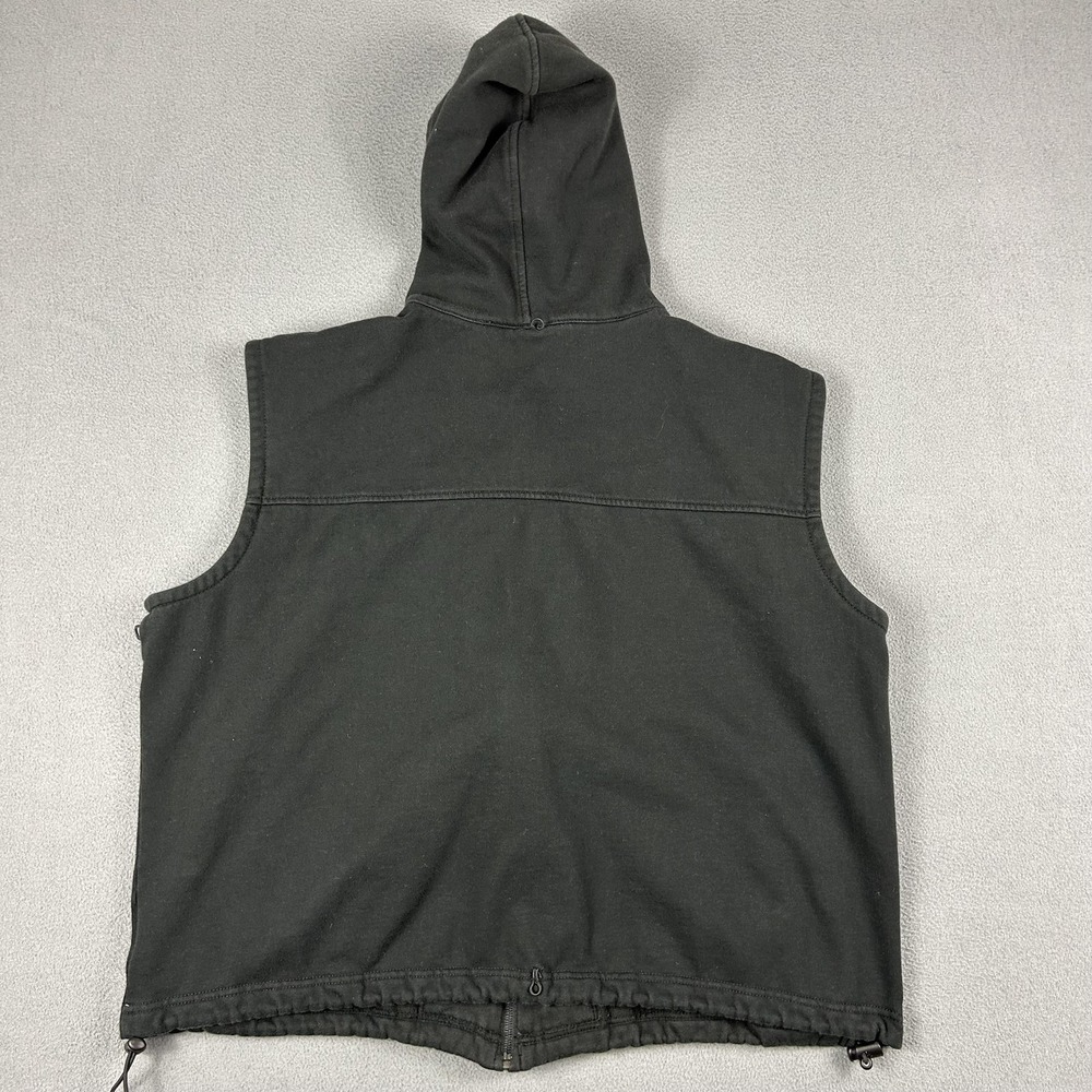 Harley-Davidson Vest Womens XL Black Hooded Full Zip Fleece Lined Embroidered - Picture 5 of 9